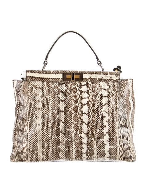 fendi snakeskin bag|Shop the Fendi Peekaboo Bag for Women .